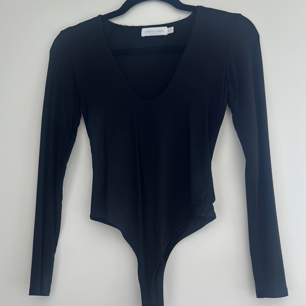 Women's Black Long Sleeve Bodysuit